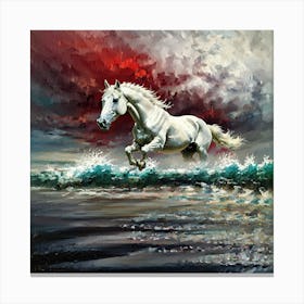 Behold a white Horse Canvas Print