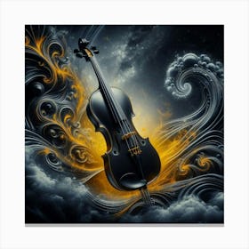 Violin In The Sky Canvas Print