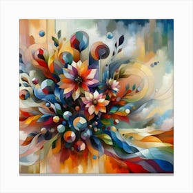 Flowers oil painting abstract painting art 13 Canvas Print