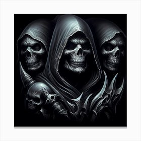 Grim Reaper Skulls Canvas Print