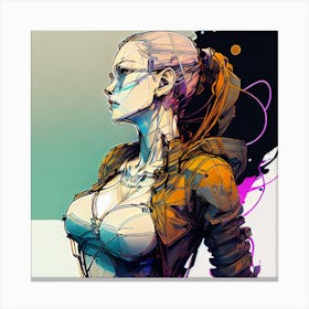 Cyberpunk Girl 1 Canvas Print