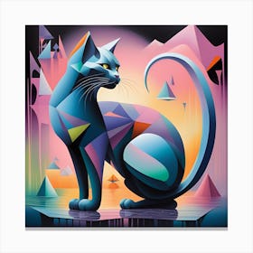 'Blue Cat' Canvas Print