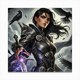 Zoya Nightshade Portrait 2 Canvas Print