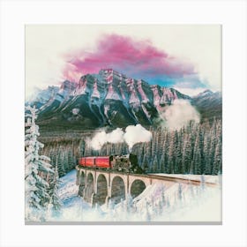 Train In The Mountains Canvas Print Canvas Print