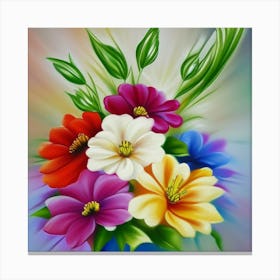 Flowers painting Canvas Print