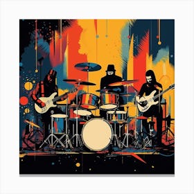 Band On Stage 1 Canvas Print