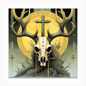 Deer Skull 1 Canvas Print