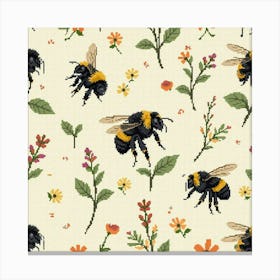 William Morris Bee Vintage Art Print (3) Canvas Print