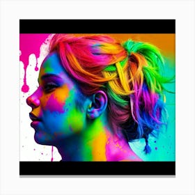 Holi Painting Canvas Print