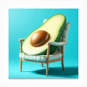 Avocado On A Chair Canvas Print
