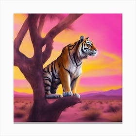 Tiger In The Desert 4 Canvas Print