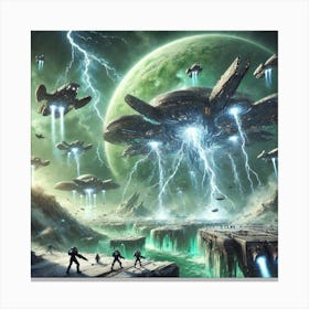 Uranian Vanguard The Schism Breaking Away Canvas Print