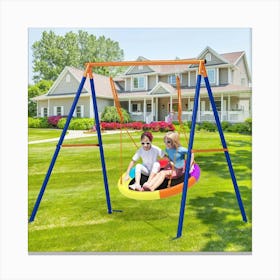 Children'S Swing Set Canvas Print