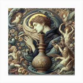 Angels And A Vase Canvas Print