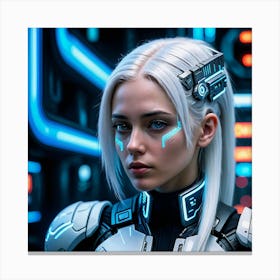 Futuristic Girl 34 Canvas Print