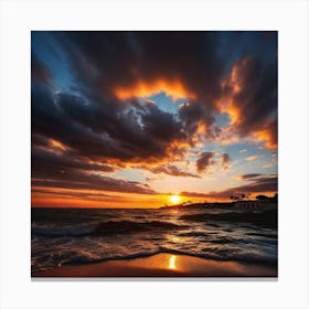 Sunset At The Beach 148 Canvas Print