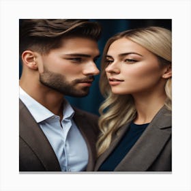 Couple In Business Suit Canvas Print