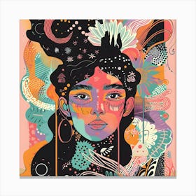 Girl With A Crown Canvas Print