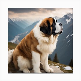 St Bernard Dog 30 Canvas Print