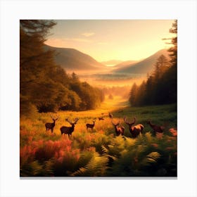 Deer In The Meadow 2 Canvas Print