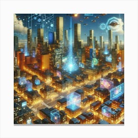 Futuristic City 13 Canvas Print