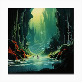 Through The Cave Canvas Print