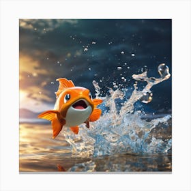 Pokémon Goldfish Canvas Print