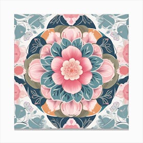 Seamless Floral Pattern 6 Canvas Print