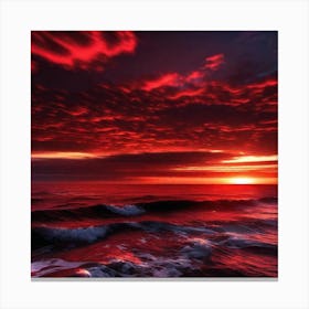 Red Sunset 1 Canvas Print