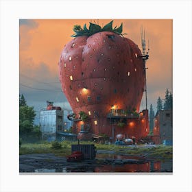 Strawberry House Canvas Print