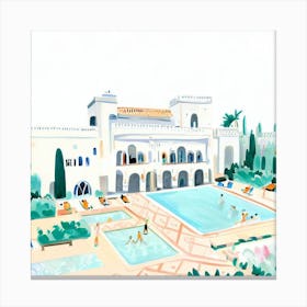 Pool party Canvas Print