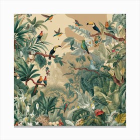 Jungle Toucan Yellow (3) Canvas Print