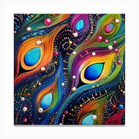 Peacock Feathers 10 Canvas Print