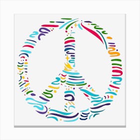 Peace Peace Symbol Icon Canvas Print