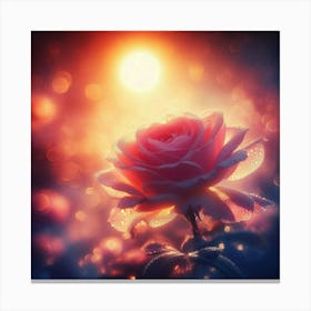 Rose In The Sun Canvas Print