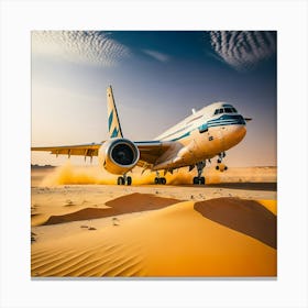 Airplane Desert (8) Canvas Print