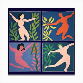 Women Dancing, Shape Study, The Matisse Inspired Art Collection 2 Canvas Print