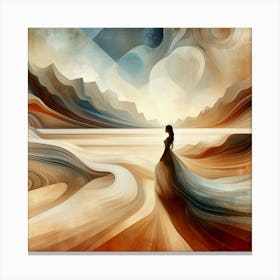 Abstract Dreamscape earth tones Canvas Print