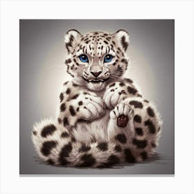 Snow Leopard Cub Canvas Print