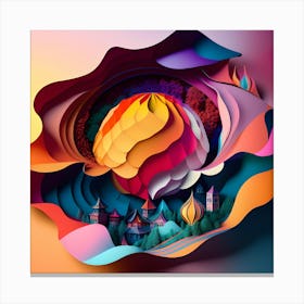 3d Paper Art 2 Canvas Print