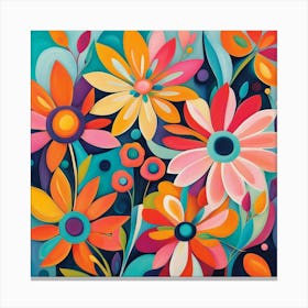 Colorful Flowers 6 Canvas Print