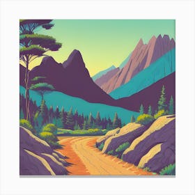 Mountainside Walkway Canvas Print