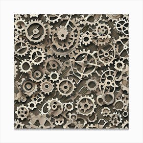 Gears And Gears Canvas Print