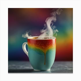 Rainbow Coffee Cup 2 Canvas Print