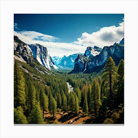 Yosemite National Park Aerial View Canvas Print