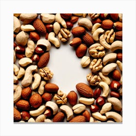 Nuts In A Circle 3 Canvas Print