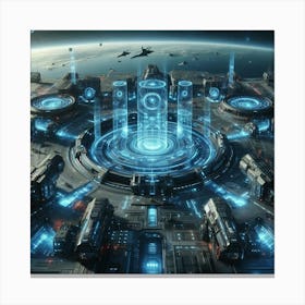 Futuristic City 42 Canvas Print