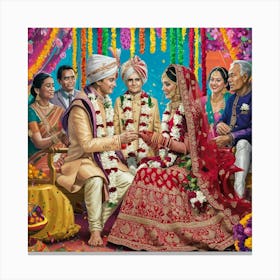 Wedding Of The Bride And Groom Canvas Print