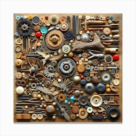 Assemblage With Found Objects (1) Canvas Print