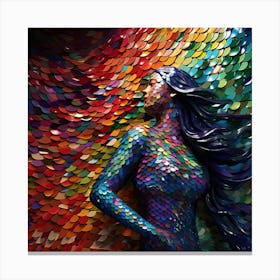Maraclemente 3d Mosaic Mermaid Vibrant Metallic Colors Beautifu F17ee9de 8464 46b2 9de9 0cdf7eba3a32 Canvas Print